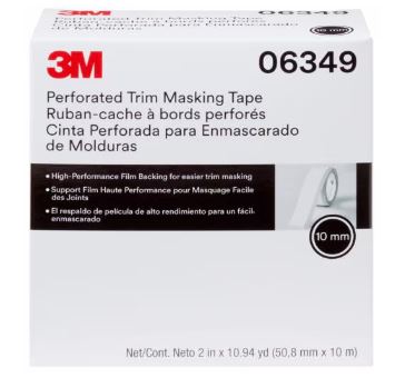3M Perforated Trim Masking Tape - 10 mm Hard Band/50.8 mm x 10 m/6 rolls per case - 06349