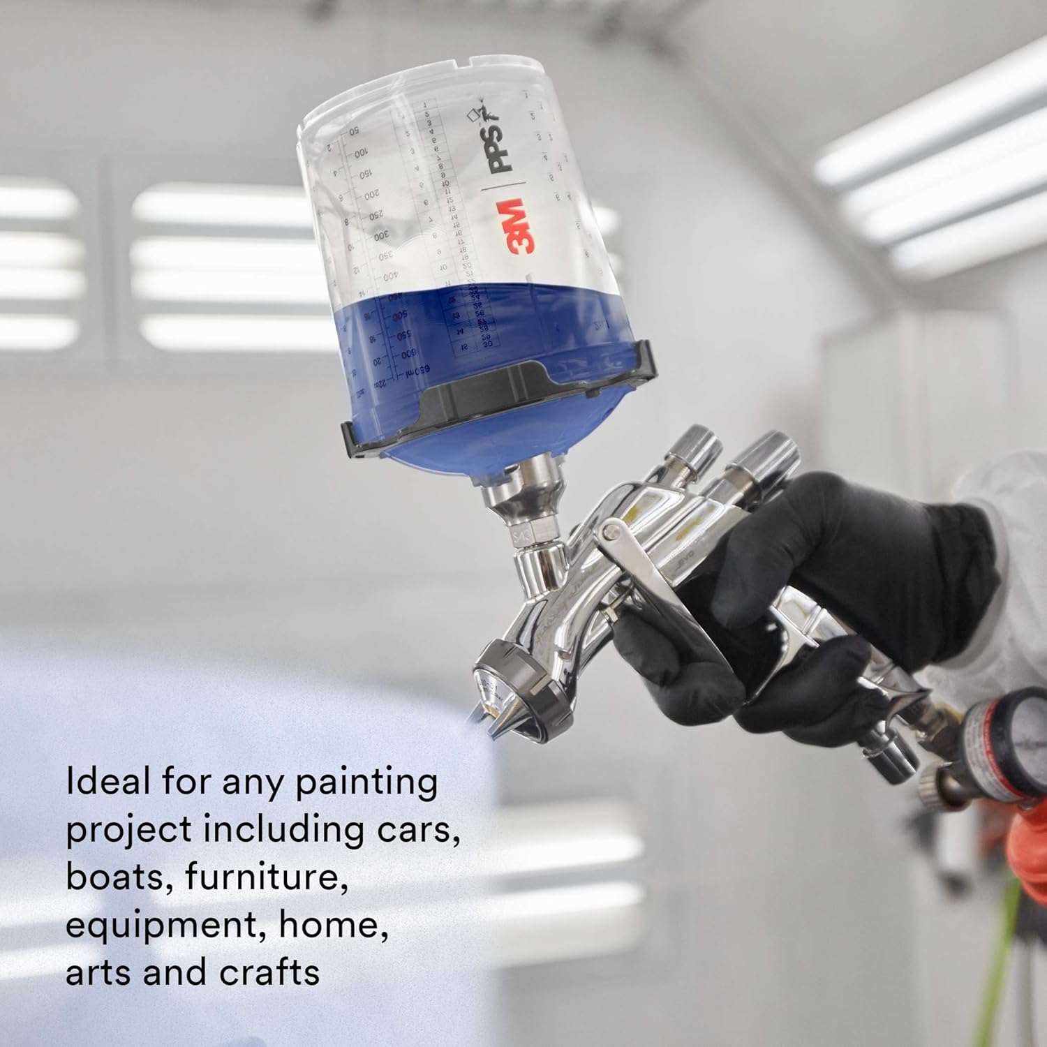 3M PPS Series 2.0 Spray Cup System Kit, Standard (22 fl oz, 650 mL), 200 Micron Filter, 1 kit per case - 26000