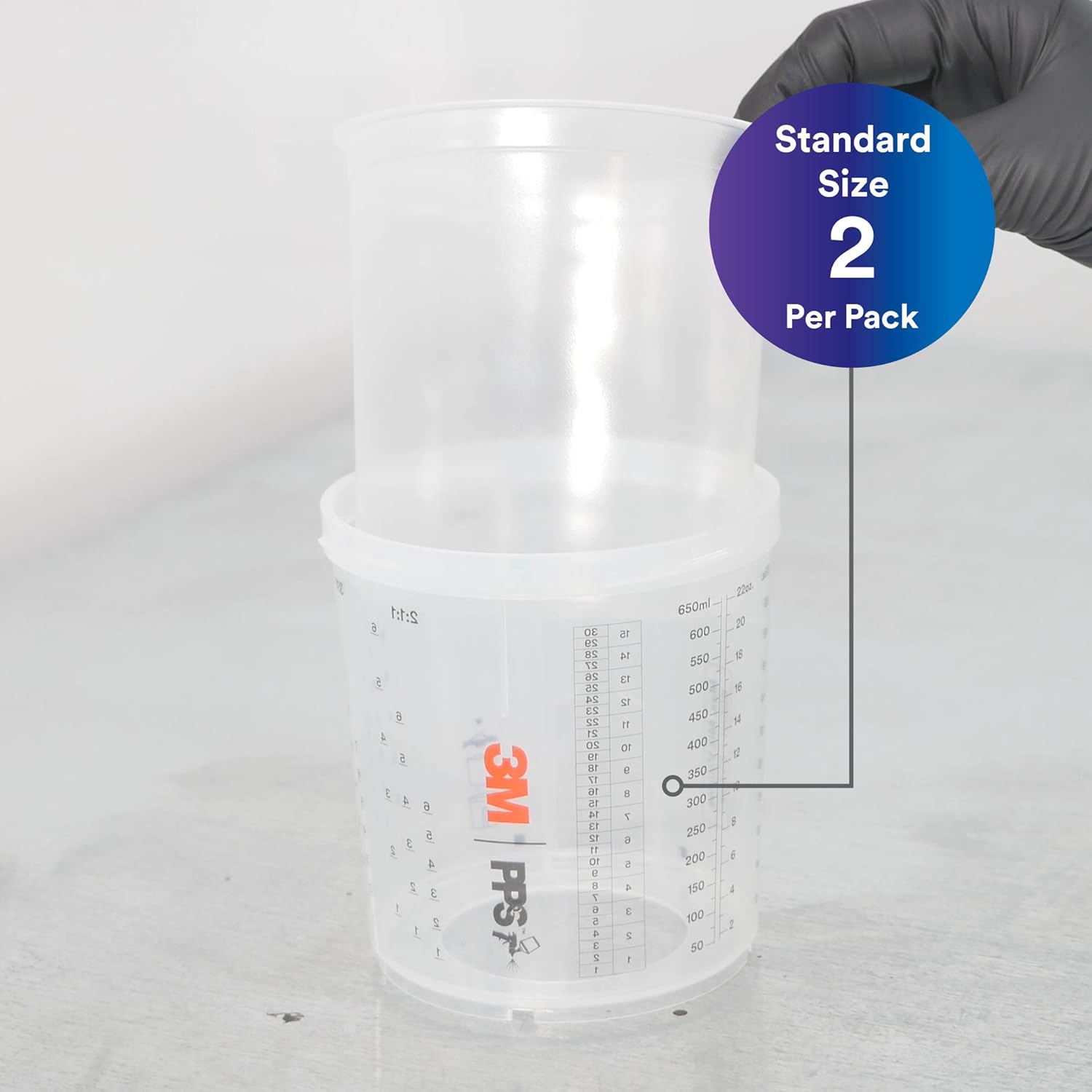 3M PPS Series 2.0 Cup - Standard (22 fl oz, 650 mL), 2 cups per carton, 4 cartons per case - 26001