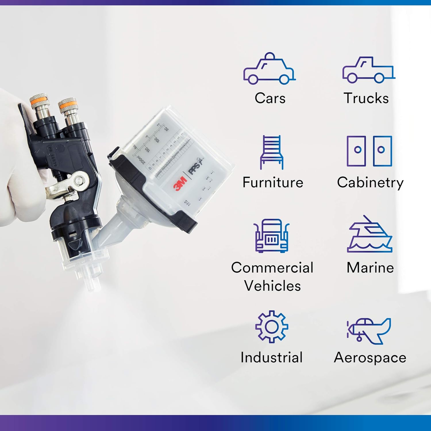 3M PPS Series 2.0 Spray Cup System Kit - Mini (6.8 fl oz, 200 mL), 125 Micron Filter, 1 Kit/Case - 26752