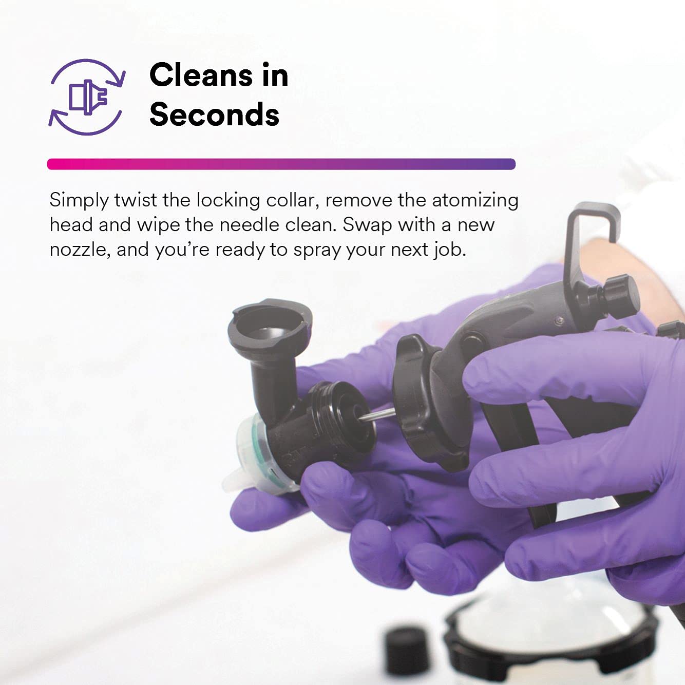 3M Performance Gravity HVLP Atomizing Head Refill Kit - Blue, 1.2 mm, 5 pack, 5 Packs/Case - 26712