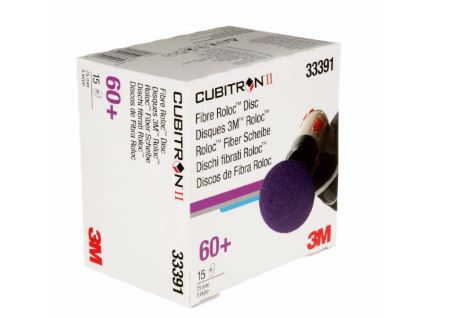 3M Cubitron II 786C Roloc Fibre Disc - 3 in (75 mm), 60+, 15 Discs/Carton, 6 Cartons/Case - 33391