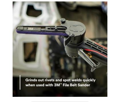 3M Cubitron II 786F File Belt - 80+, 10 mm x 330 mm (3/8 in x 13 in), 10 Belts/Carton, 5 Cartons/Case - 33440