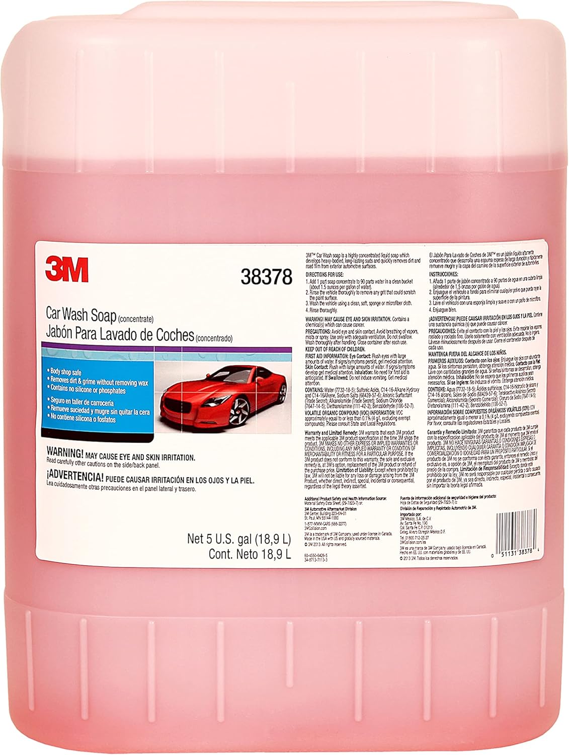 3M Car Wash Soap - 5 Gallon (1 per case) - 38378