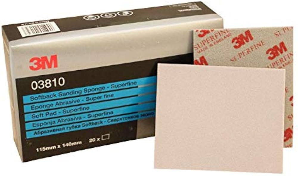 3M Super Fine Soft Back Sanding Sponge – 03810 | Flexible Hand Sanding Pad