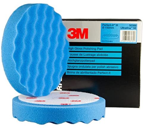 3M Perfect-It Ultrafine Polishing Pad - Blue, Convoluted, 150 mm (Pack) - 50388