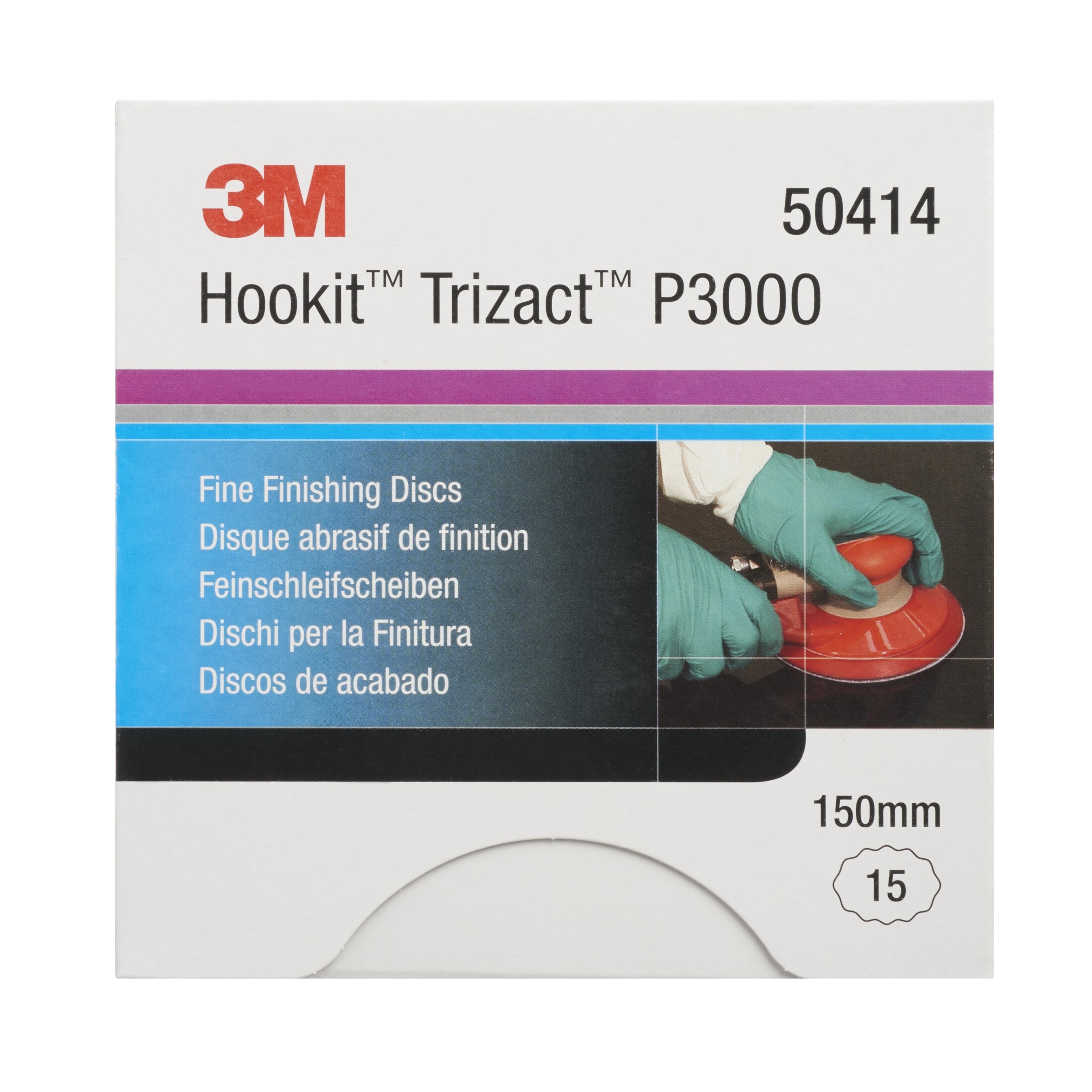 3M Trizact Hookit Fine Finishing Disc - P3000, 150 mm - 50414