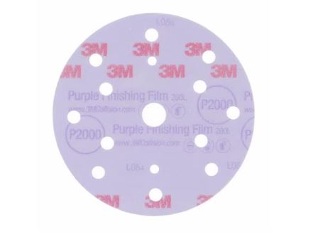 3M Hookit Finishing Film Abrasive Disc - 260L, 150 mm, 15 Hole, P2000 - 51304