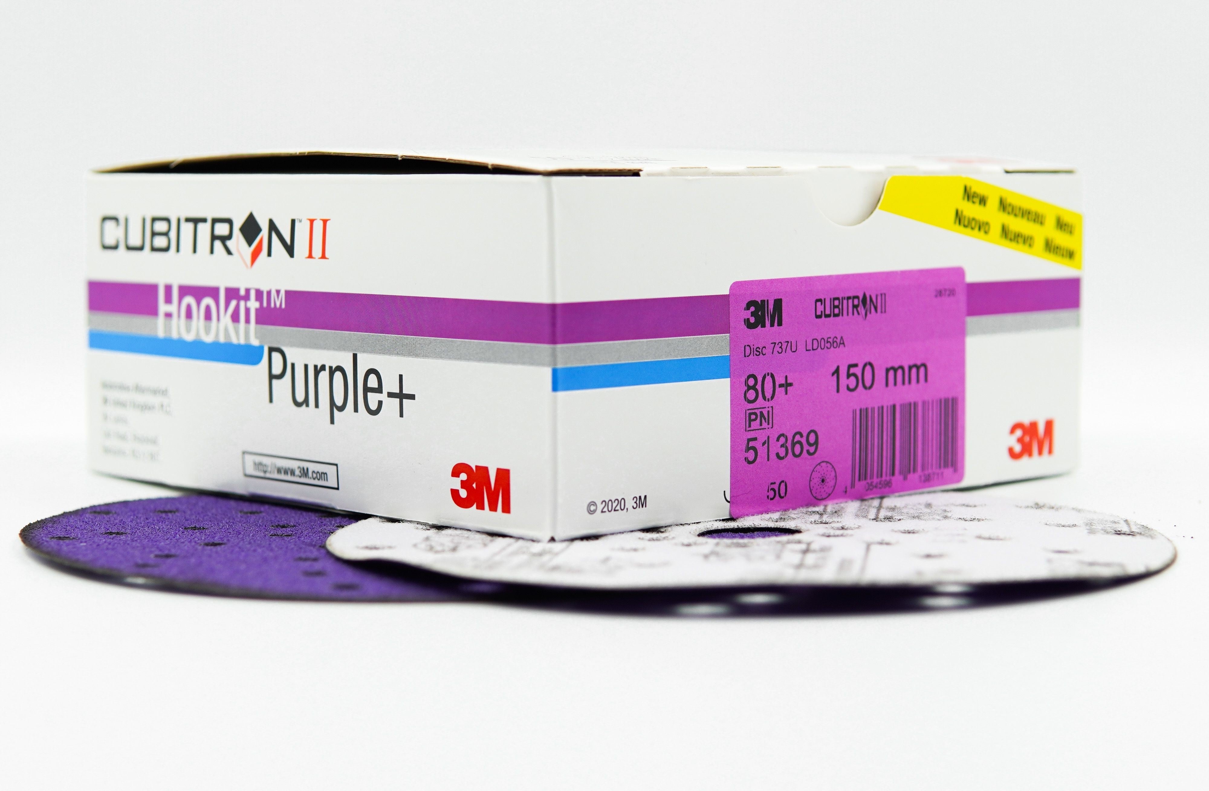 3M Cubitron II 737U Hookit Clean Sanding Abrasive Disc LD056A - 150 mm, Multihole, 80+ - 51369