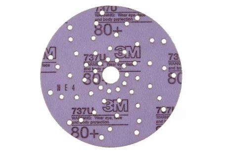 3M Cubitron II 737U Hookit Clean Sanding Abrasive Disc LD056A - 150 mm, Multihole, 80+ - 51369