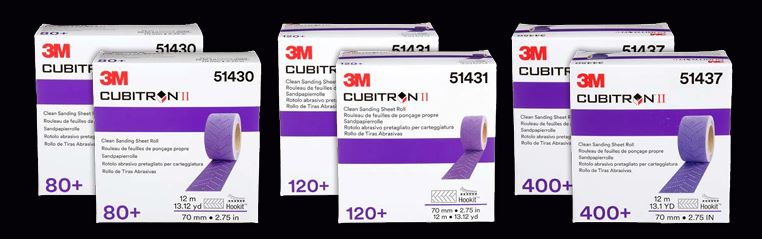 3M Cubitron II Hookit Clean Sanding Sheet Roll 737U - 70 mm x 12 m, Multihole, 220+ - 51435