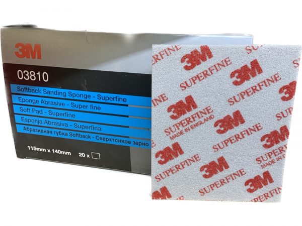 3M Super Fine Soft Back Sanding Sponge – 03810 | Flexible Hand Sanding Pad